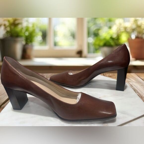 NWT COACH Malorie KO JO56 Italian Leather Block Heel Pumps Size 7.5 - Picture 9 of 14